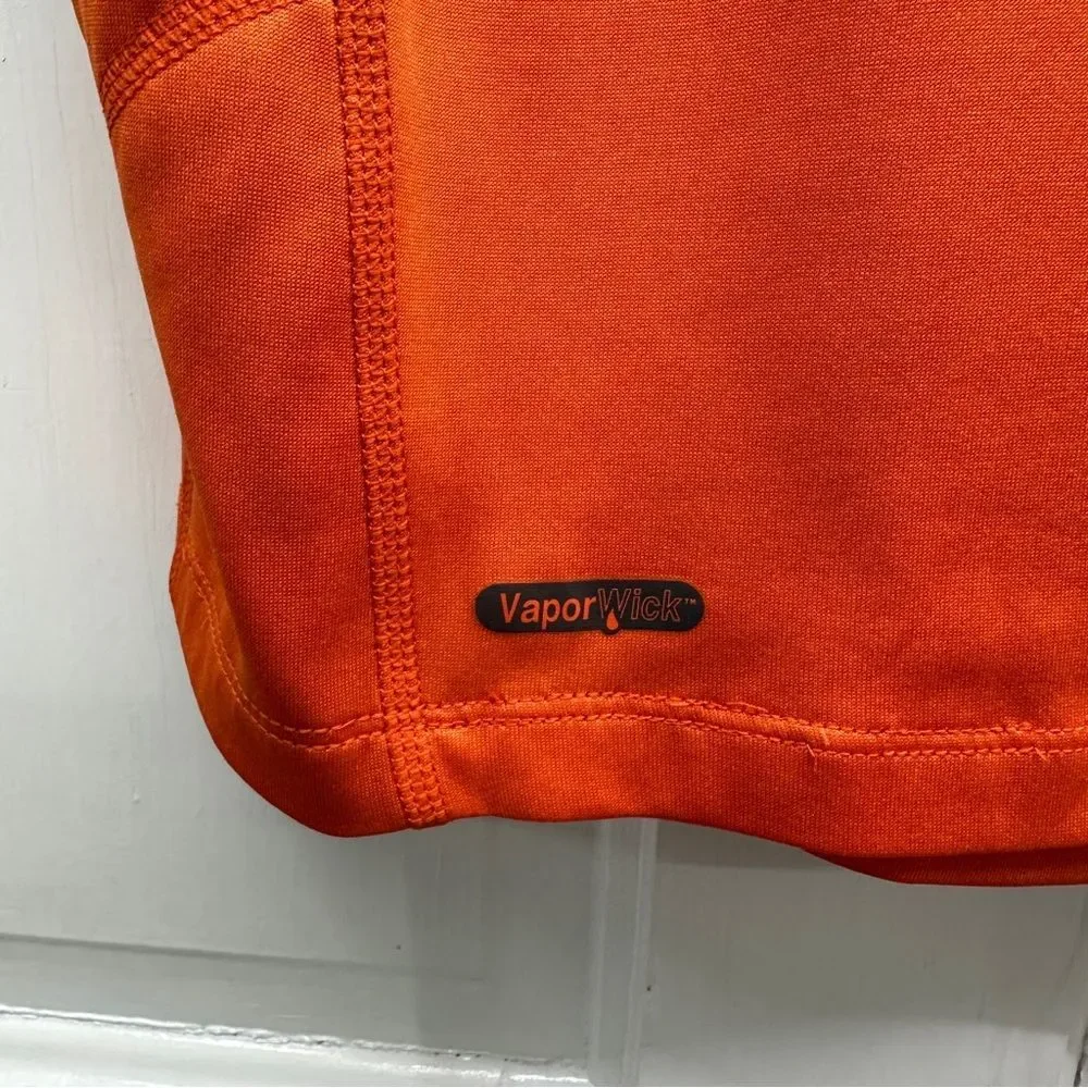 The North Face vaporwick athletic short sleeve shirt men's large orange and grey